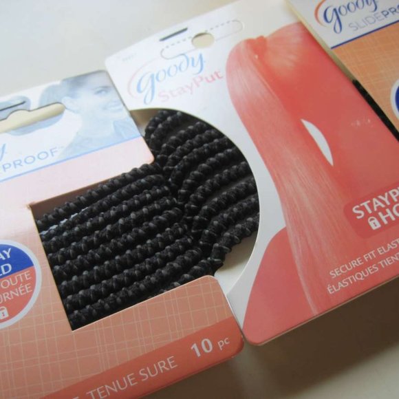 10 Goody Stay Put Slide Proof Hold Fit Hair Bands - Picture 4 of 7